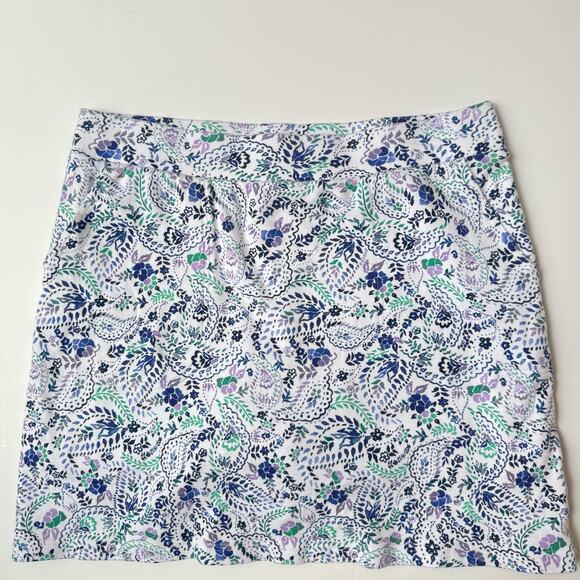 Croft and Barrow Paisley Collard Sleeveless Top & Mini Skort Set Women's M/L - Picture 3 of 8